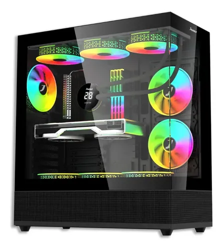 Computador Gamer Janus AMD RYZEN 9 7900 MEMORIA RAM 32GB RGB DDR5 SSD 2TB M.2 Board A620AM-HVS Refrigeracion Liquida 360MM NEGRA FUENTE Janus 850W 80 Plus Gold.
