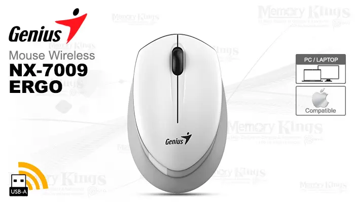 Mouse Genius Nx-7009 Color Blanco Inalámbrico 