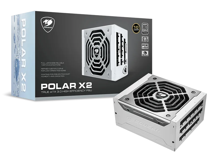 Fuente de Poder Cougar Polar X2 1200W 80 Plus Platinium PCI5.0