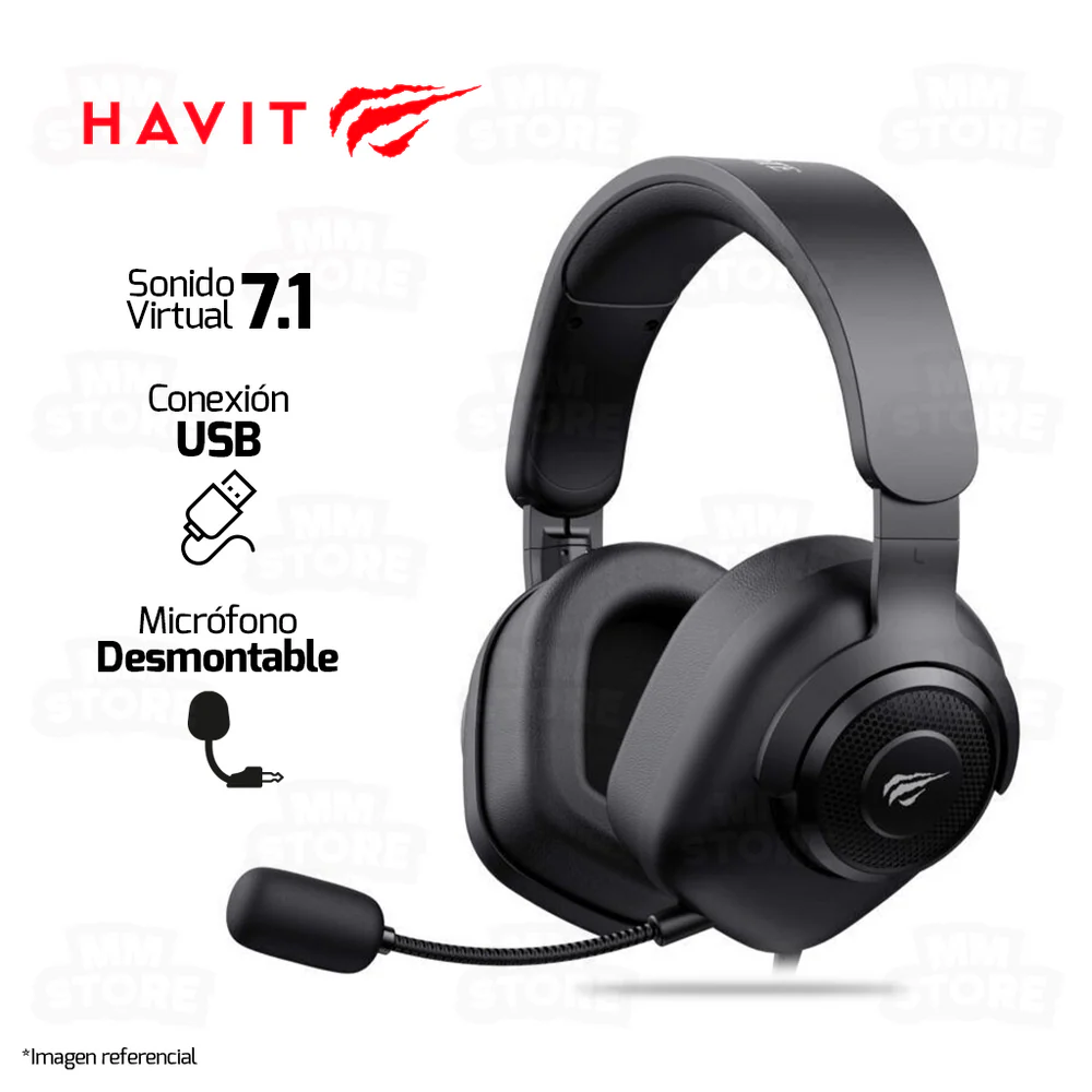 Audifonos Gamer Alámbricos Havit H2230u 3.5Mm Altavoz 50Mm