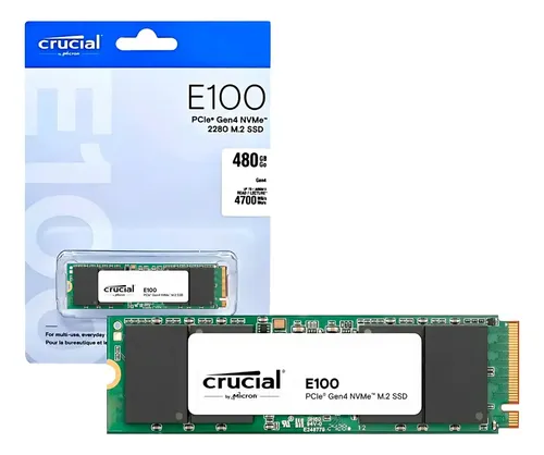 Disco Solido M.2 480gb Crucial E100 Nvme CT480E100SSD8C