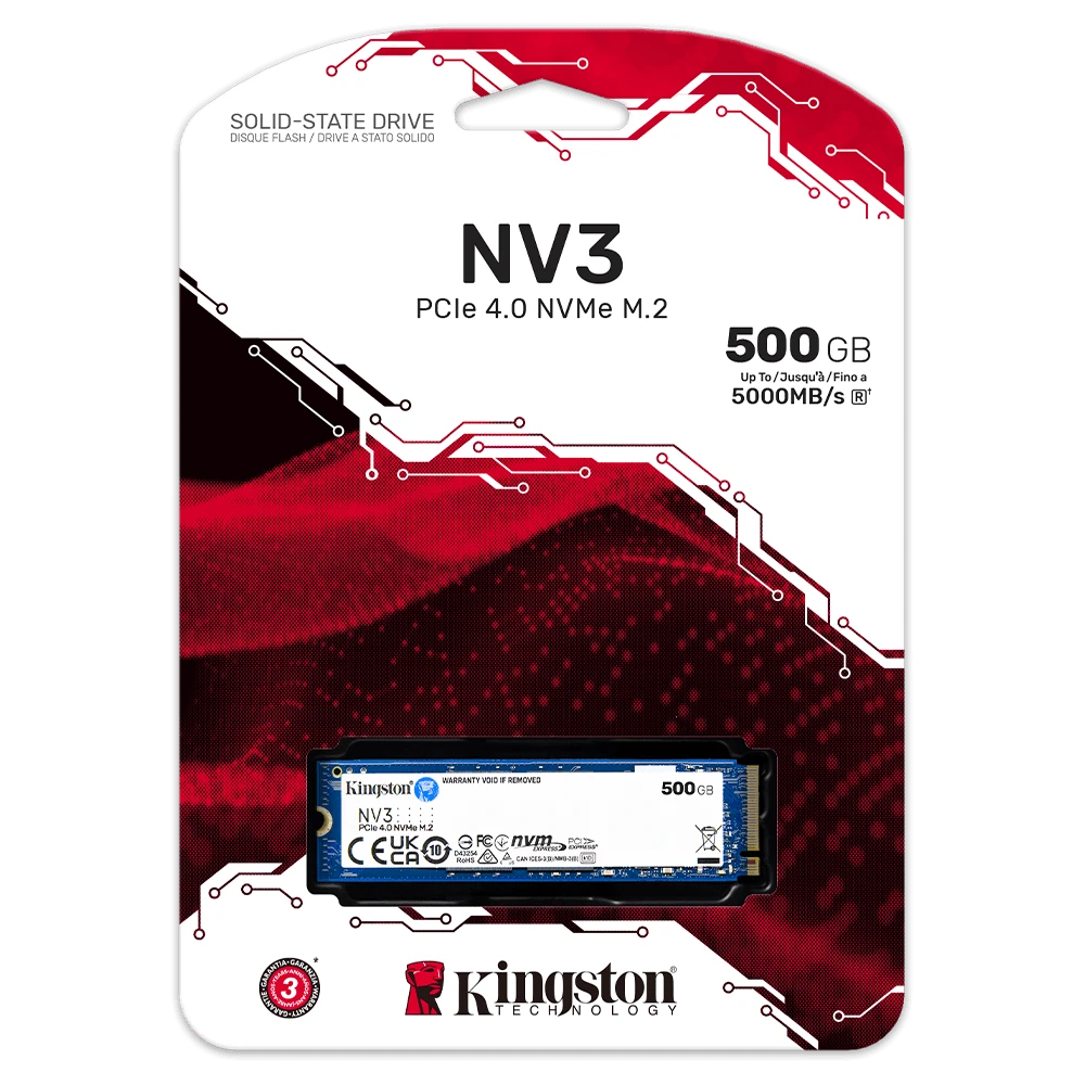 Disco Solido M.2 500gb Kingston NV3 4x4 Nvme SNV3S/500G