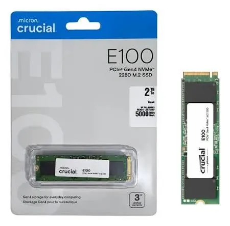 Disco Sólido M.2 Crucial E100 2TB Nvme 2280 CT2000E100SSD8