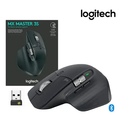LOGITECH MOUSE MX MASTER 3S EDITION Inalámbrico - Bluetooth, Multi Dispositivo (NEGRO)