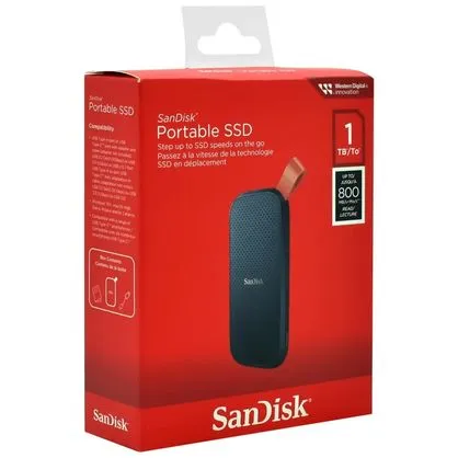 Disco duro externo 1TB USB-C SANDISK SDSSDE30-1T00-G26 800MB/S (EXTERNO) SSD PORTÁTIL