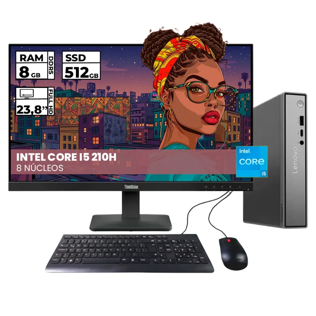 PC TINY LENOVO THINKCENTRE NEO 50Q GEN 5 INTEL CORE 5 210H 8 GB RAM 512 GB SSD M.2