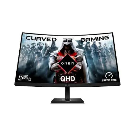 Monitor gaming HP curvo Omen de 31. 5", negro