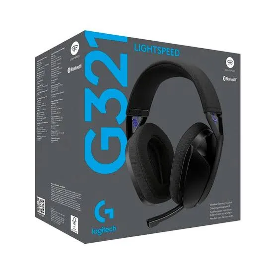 Diadema Logitech G321 LIGHTSPEED Inalámbrica | Bluetooth | USB-A y USB-C | RGB | Negro