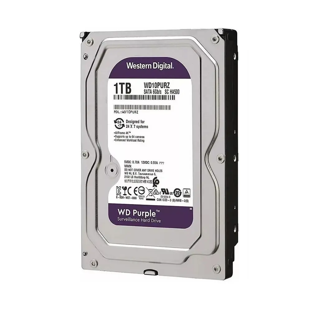 Disco para DVR 1TB Western Digital Purple 3.5 SATA3 WD10PURZ